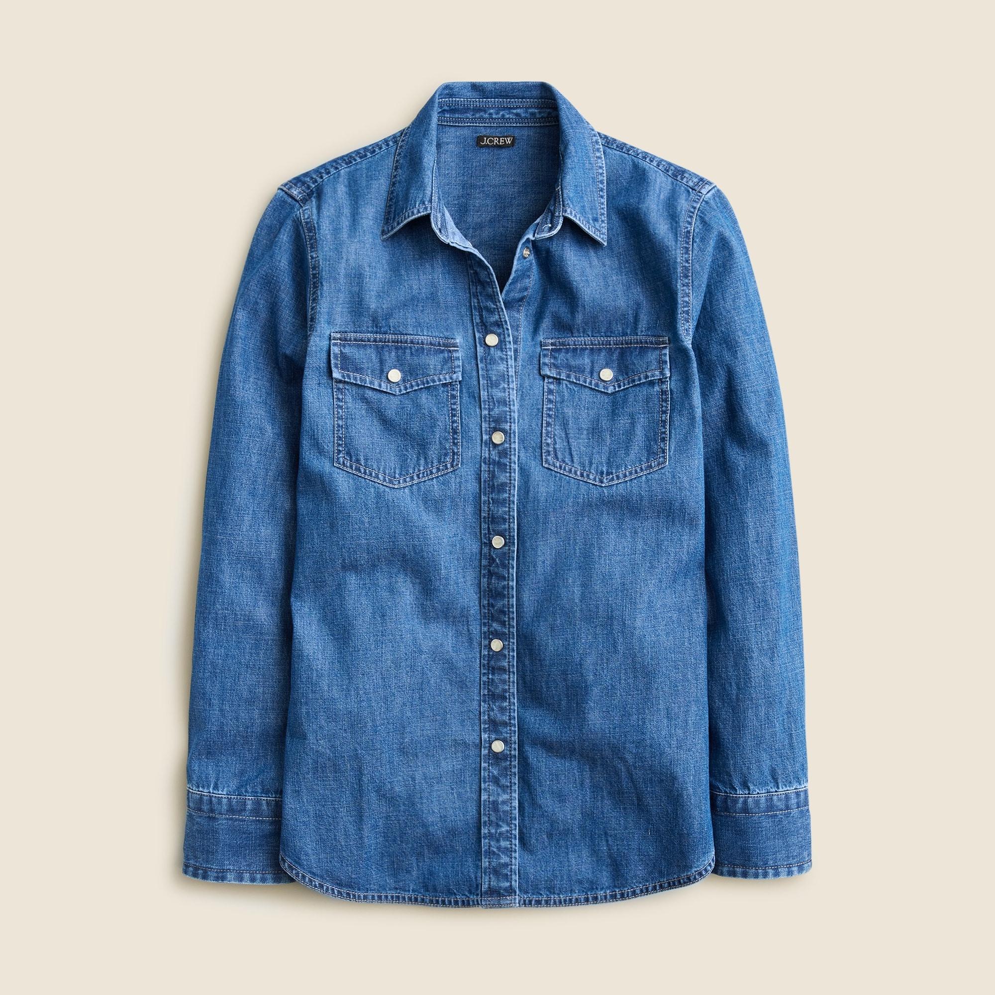 Wren slim western chambray shirt in Villere wash Product Image