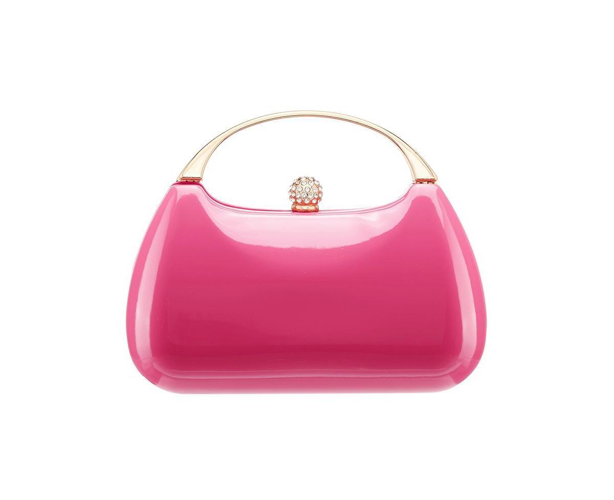 Nina Womens Metallic Minaudiere bag with Metal Handle Product Image