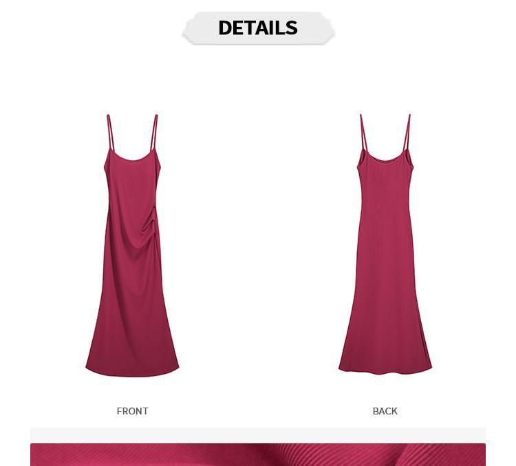 Sleeveless Scoop Neck Plain Maxi Sheath Dress Product Image