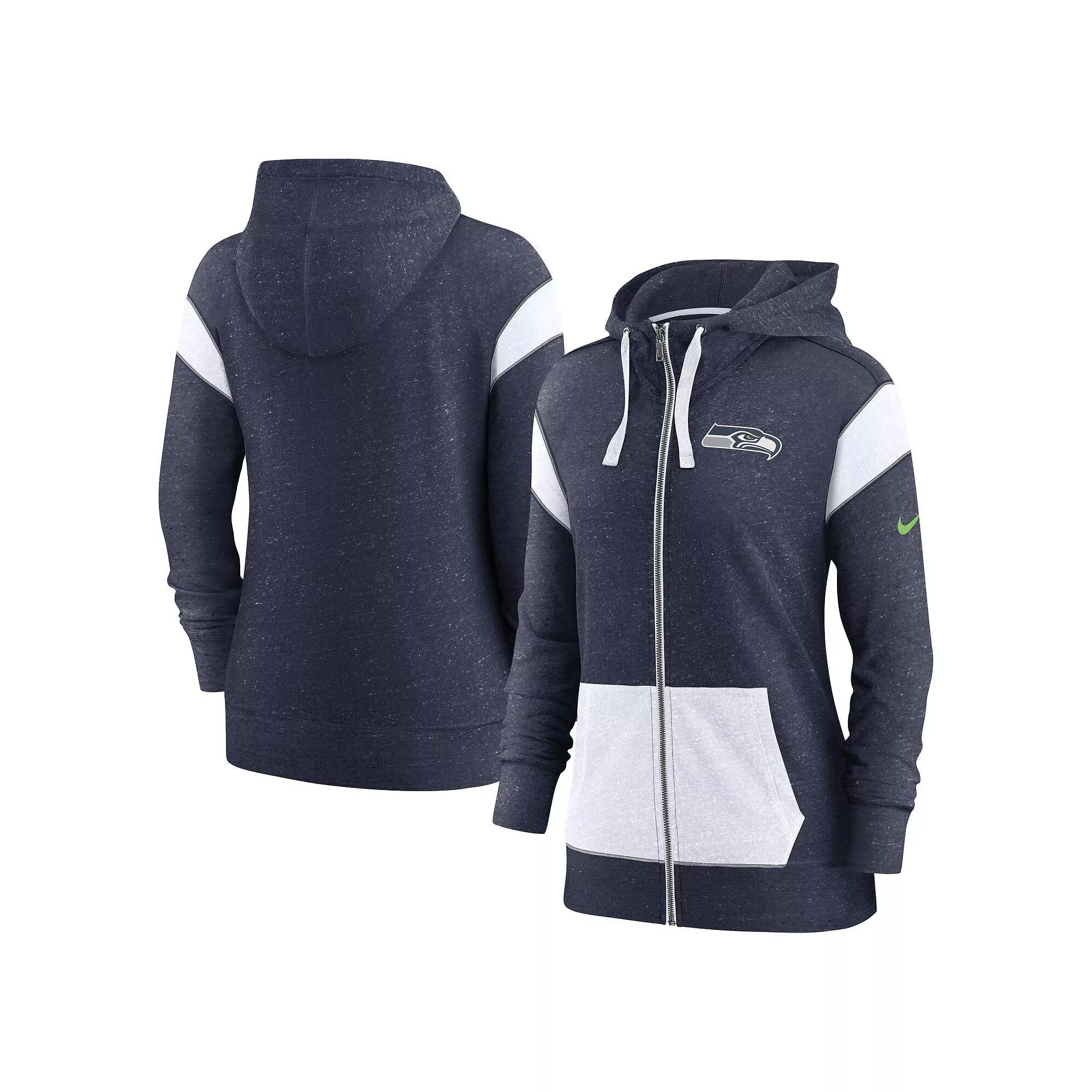 Women's Nike Heathered Royal/Heathered White Indianapolis Colts Monaco Full-Zip Hoodie, Size: Small, Blue Product Image