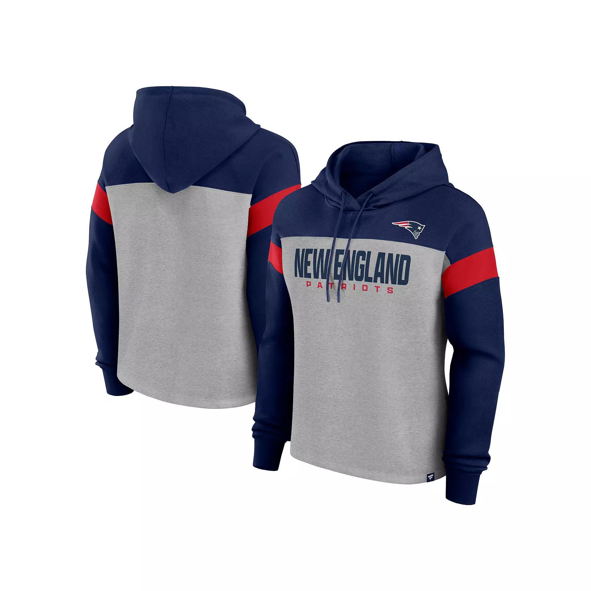 Women's Fanatics Heather Gray/Black Atlanta Falcons Bold Play Call Pullover Hoodie, Size: Small, Grey Product Image