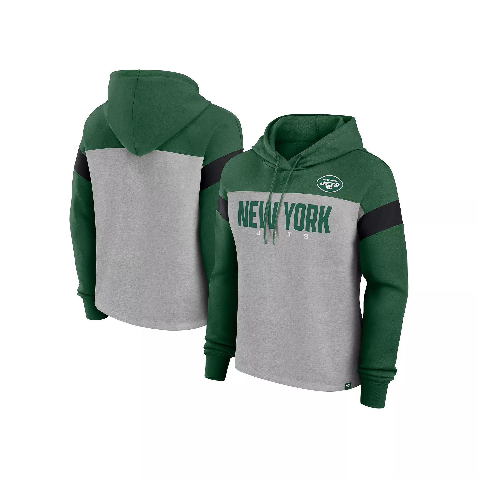 Women's Fanatics Heather Gray/Red Kansas City Chiefs Bold Play Call Pullover Hoodie, Size: Medium, Grey Product Image