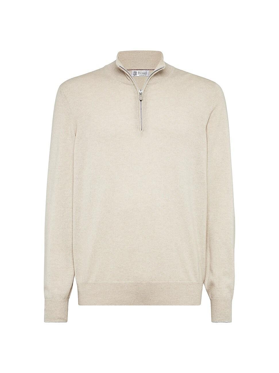 Mens Cashmere Quarter-Zip Sweater Product Image