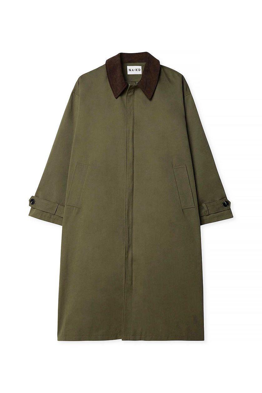 Contrast Collar Trenchcoat Product Image