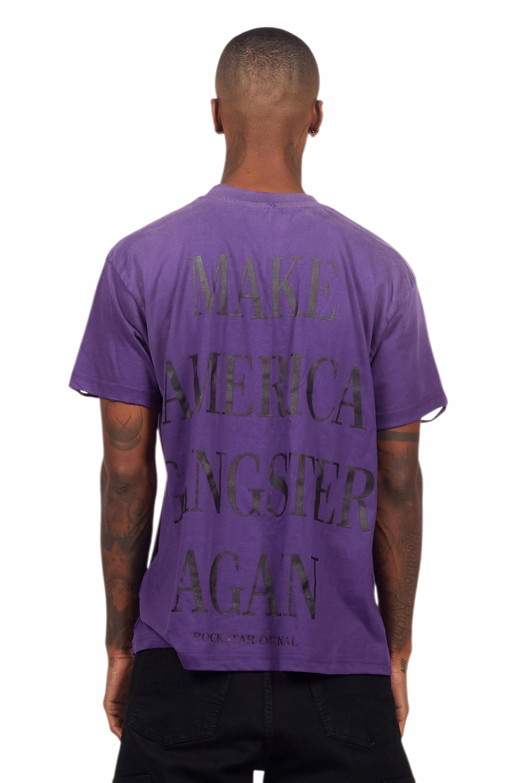 Drako Purple Oversized Graphic T-Shirt Male Product Image