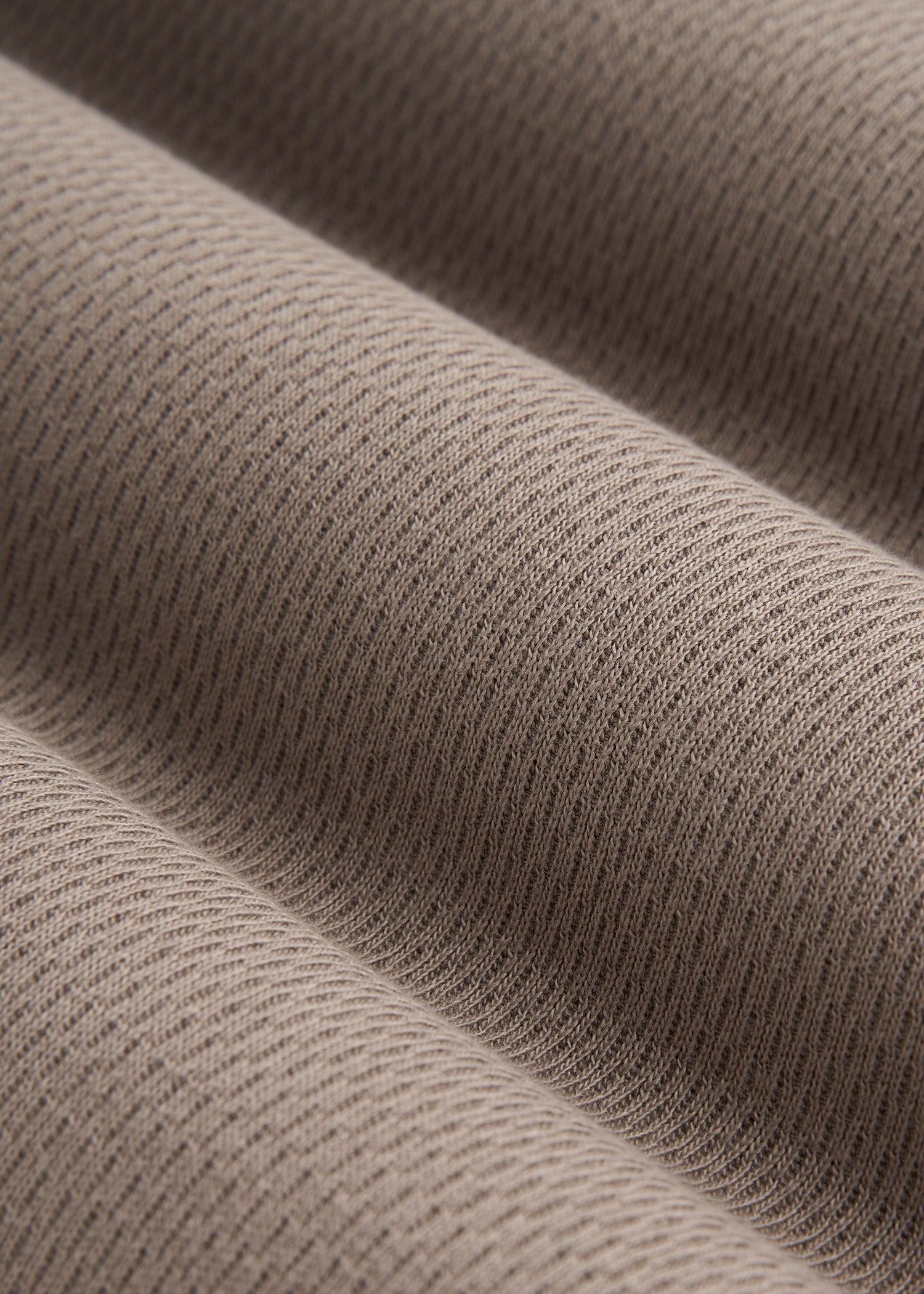 Double Honeycomb Thermal Long-Sleeve Henley Shirt for Tall Men in Dark Sand Product Image