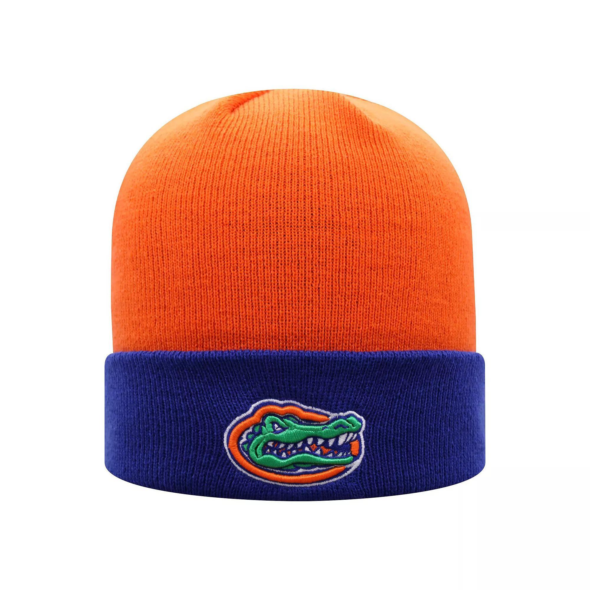 Men's Top of the World Orange/Royal Florida Gators Two-Toned Cuffed Knit Hat Product Image