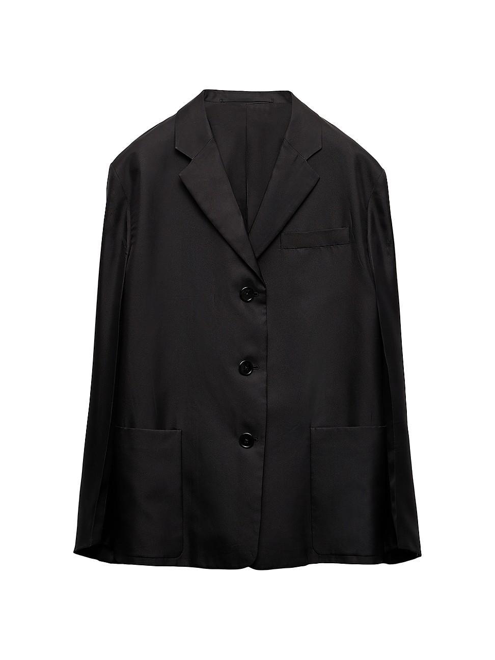 Womens Single-Breasted Twill Jacket Product Image