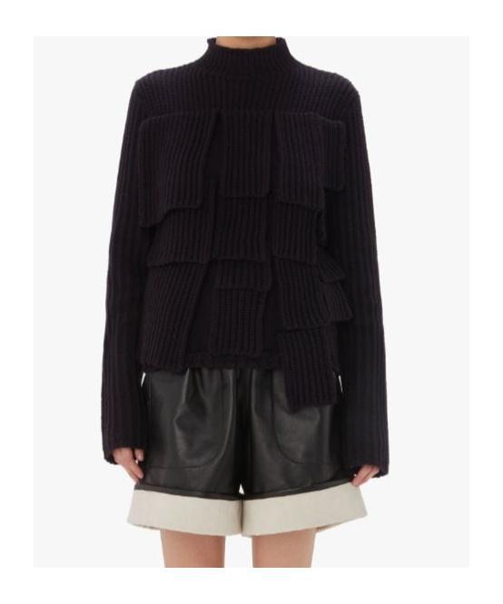 JW ANDERSON Panelled Flap Sweater In Blue Product Image