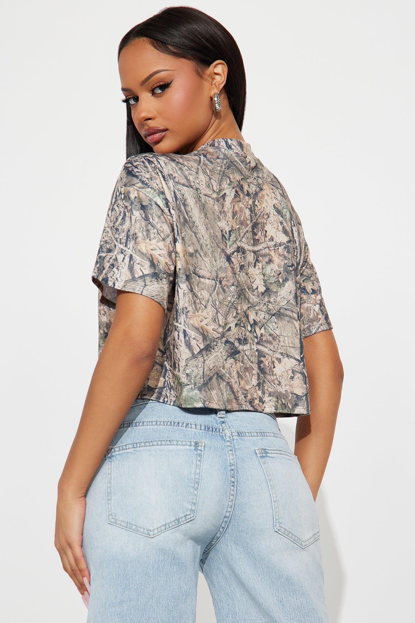 76 Camo Cropped Tee - Camouflage Product Image