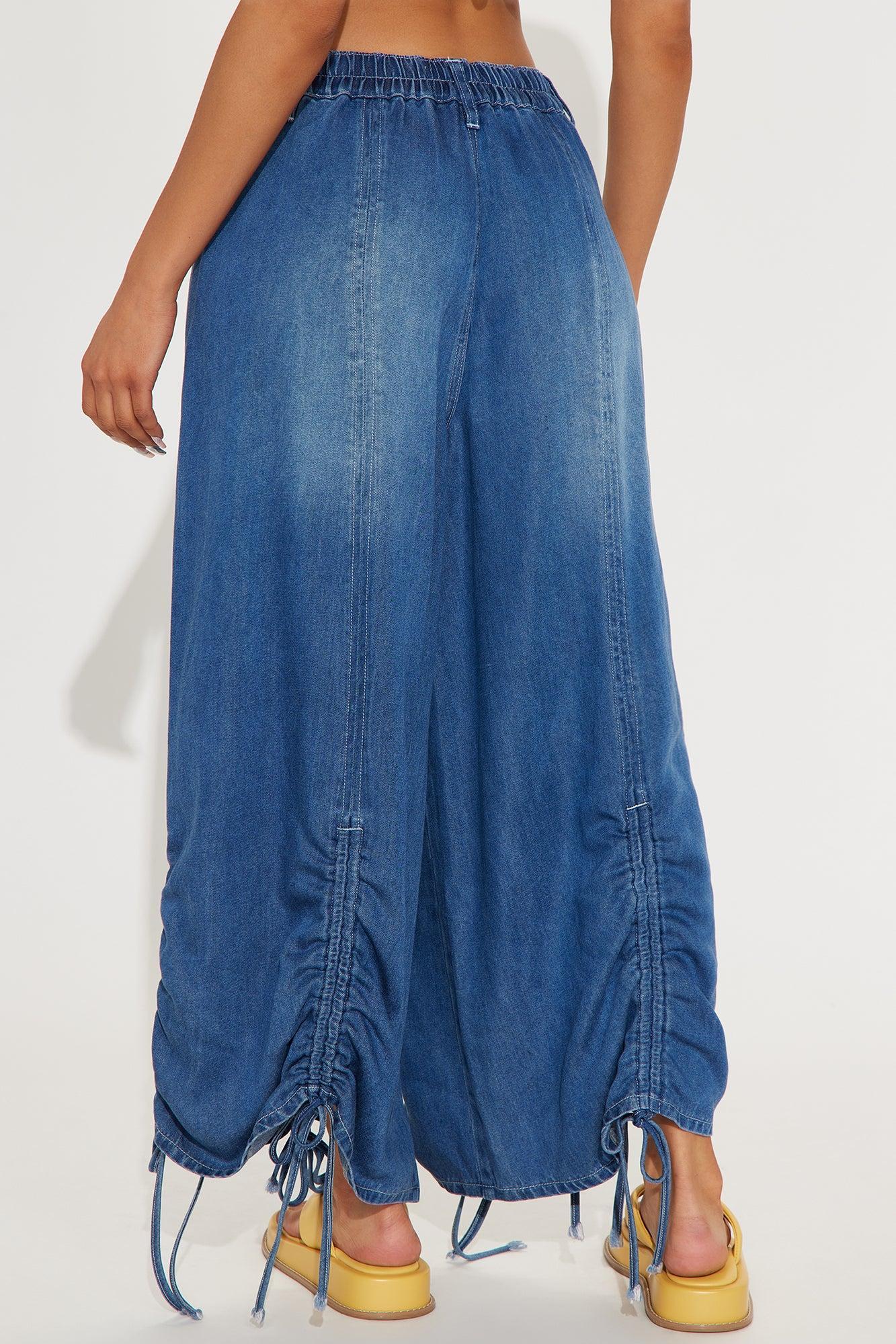 Cabo Drapey Cinch Cropped Jeans - Dark Wash Product Image