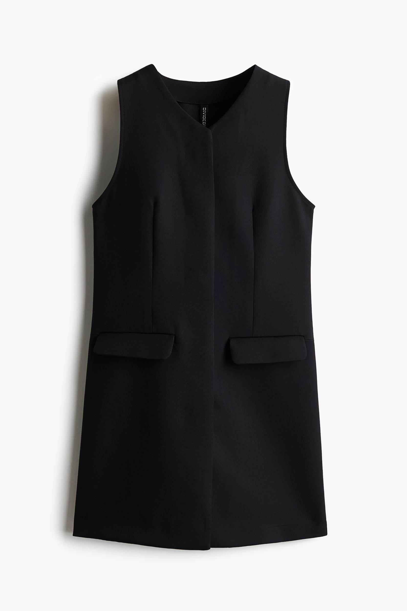 Pocket-Detail Sleeveless Dress Product Image