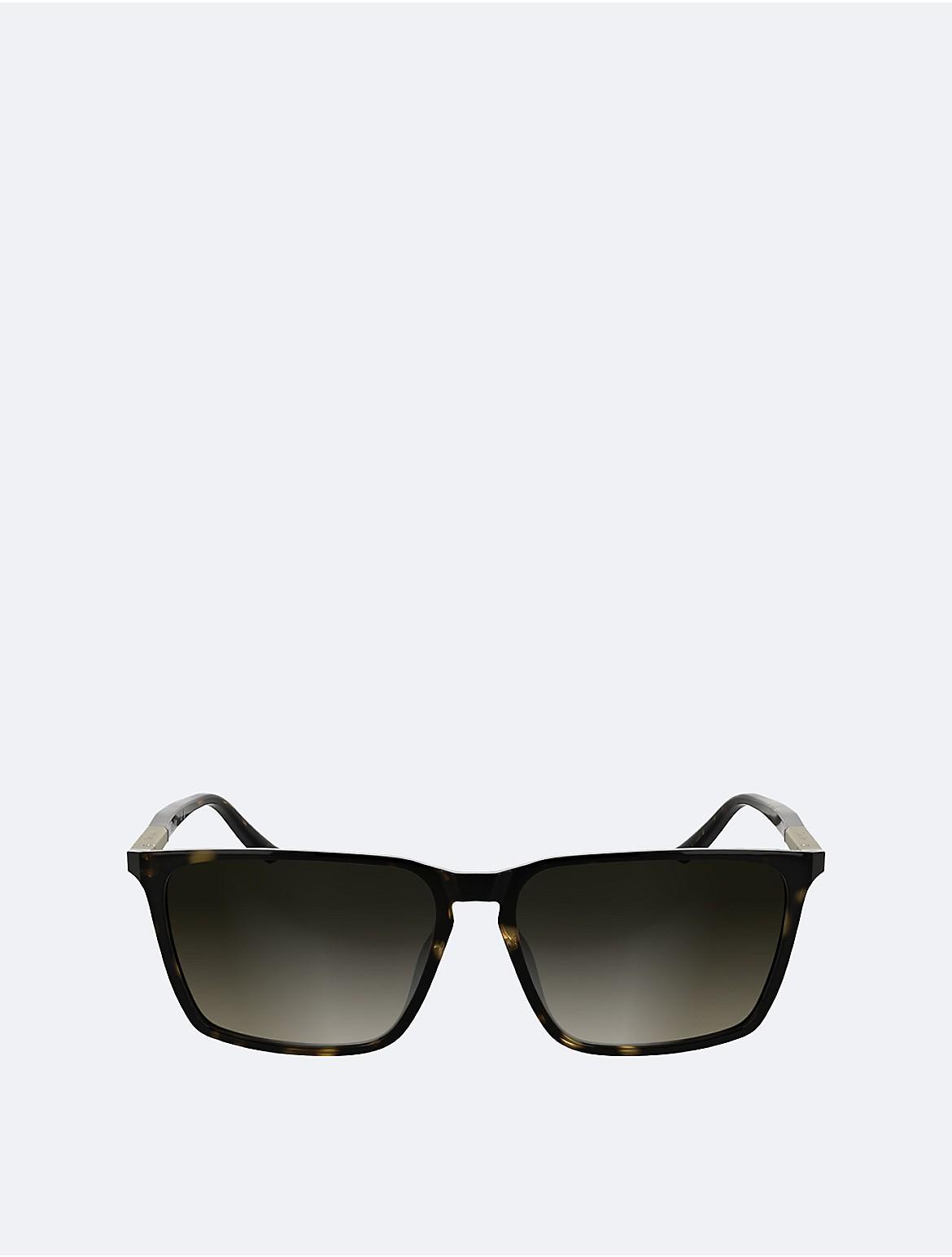 Calvin Klein Mens Resin Rectangle Sunglasses - Green Product Image