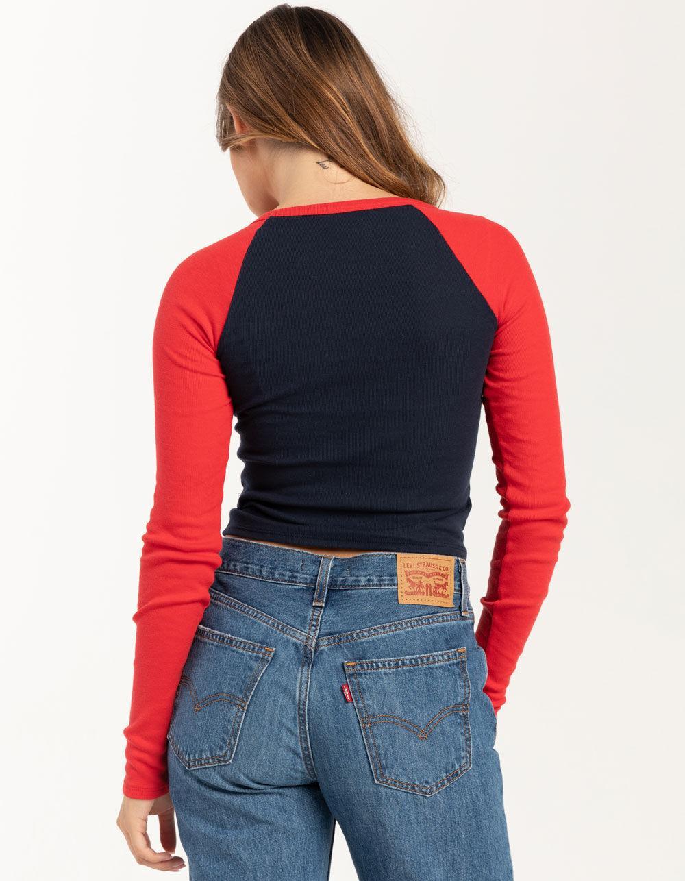 COORS Womens Long Sleeve Raglan Baby Tee - NAVY Product Image