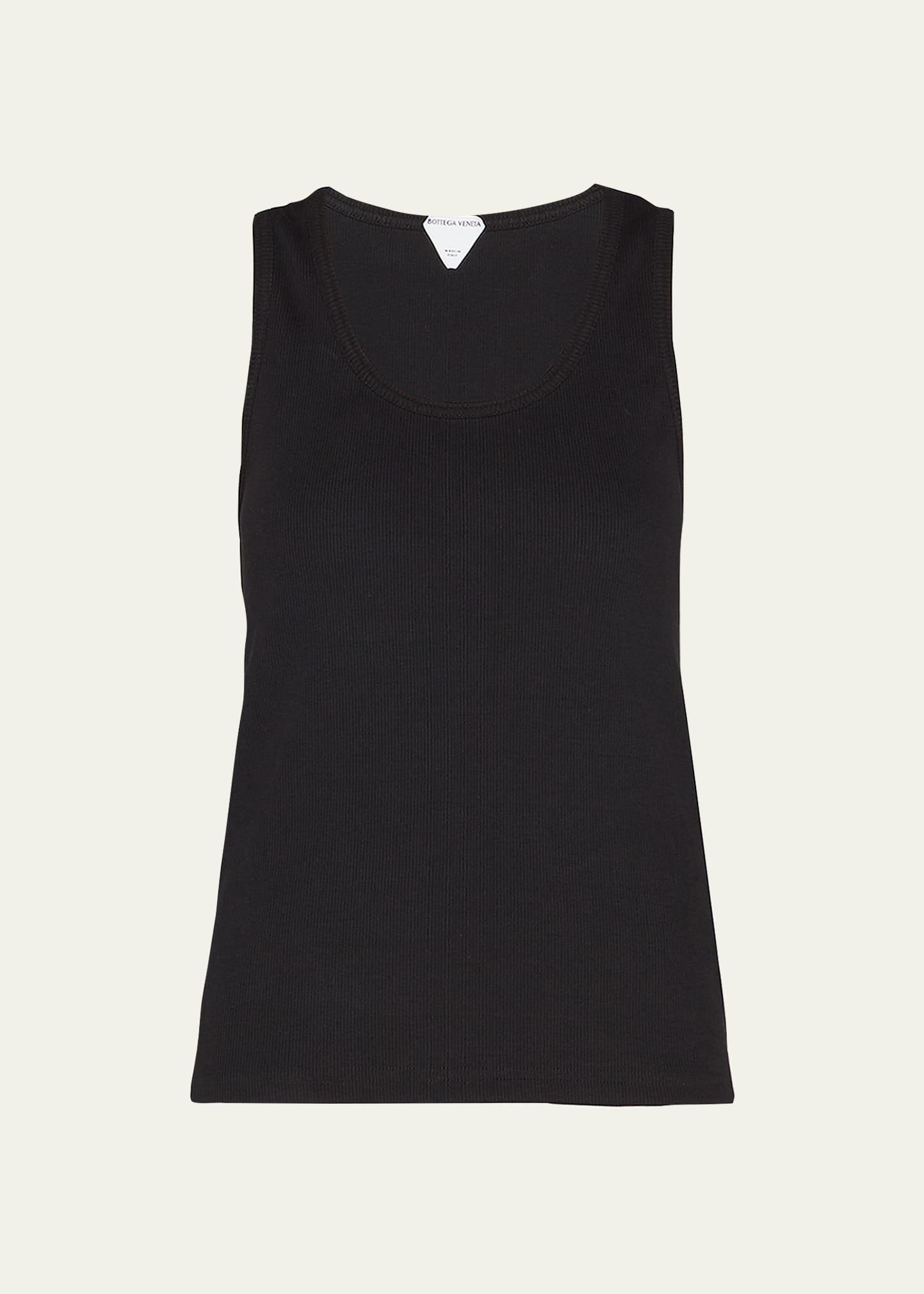 Dry Stretch Cotton Ribbed Tank Top Product Image