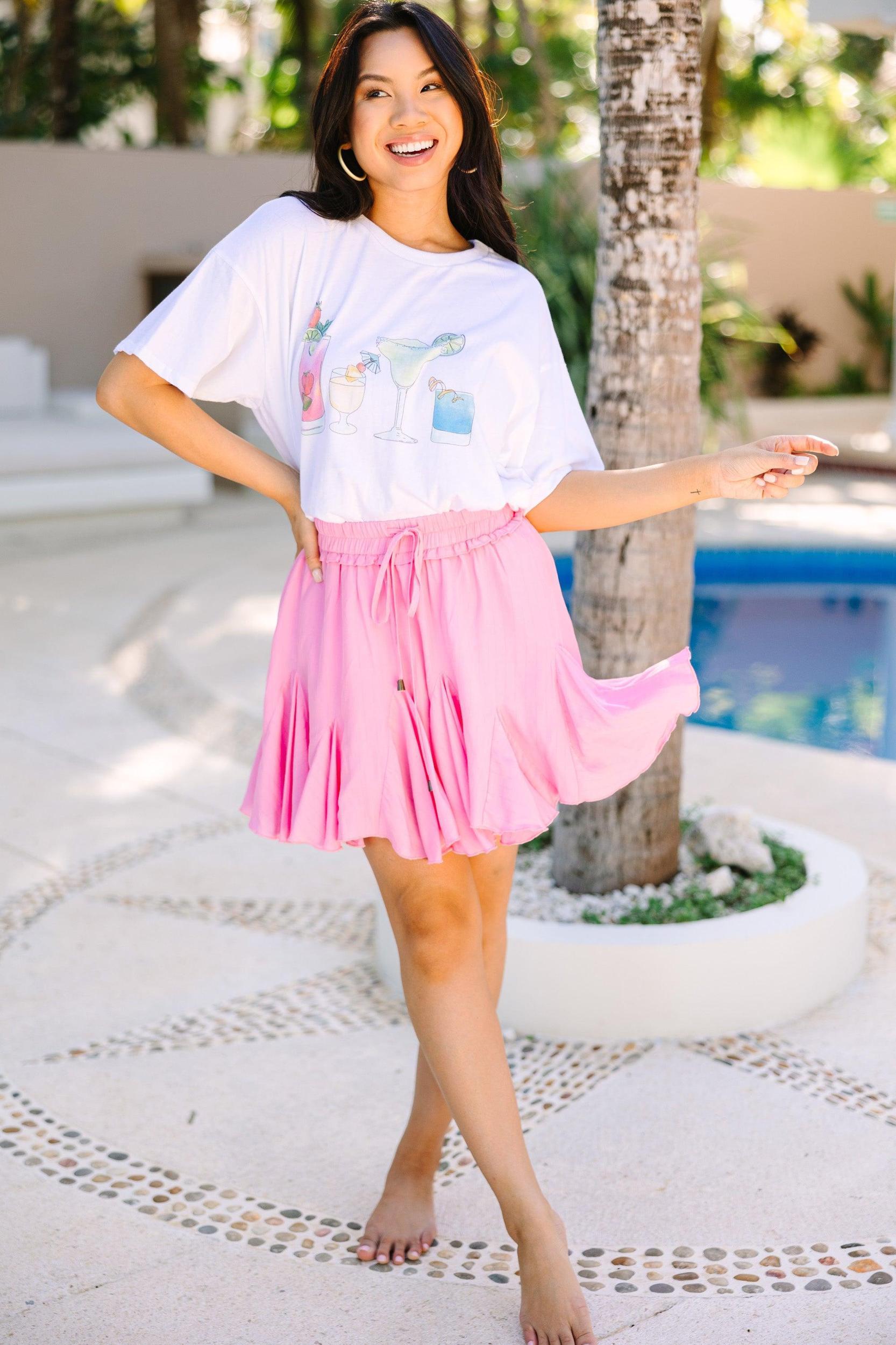 Happy Hour White Graphic Tee Female Product Image