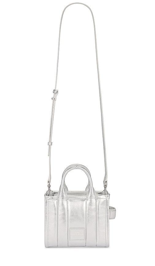 Womens The Metallic Leather Crossbody Tote Bag Product Image