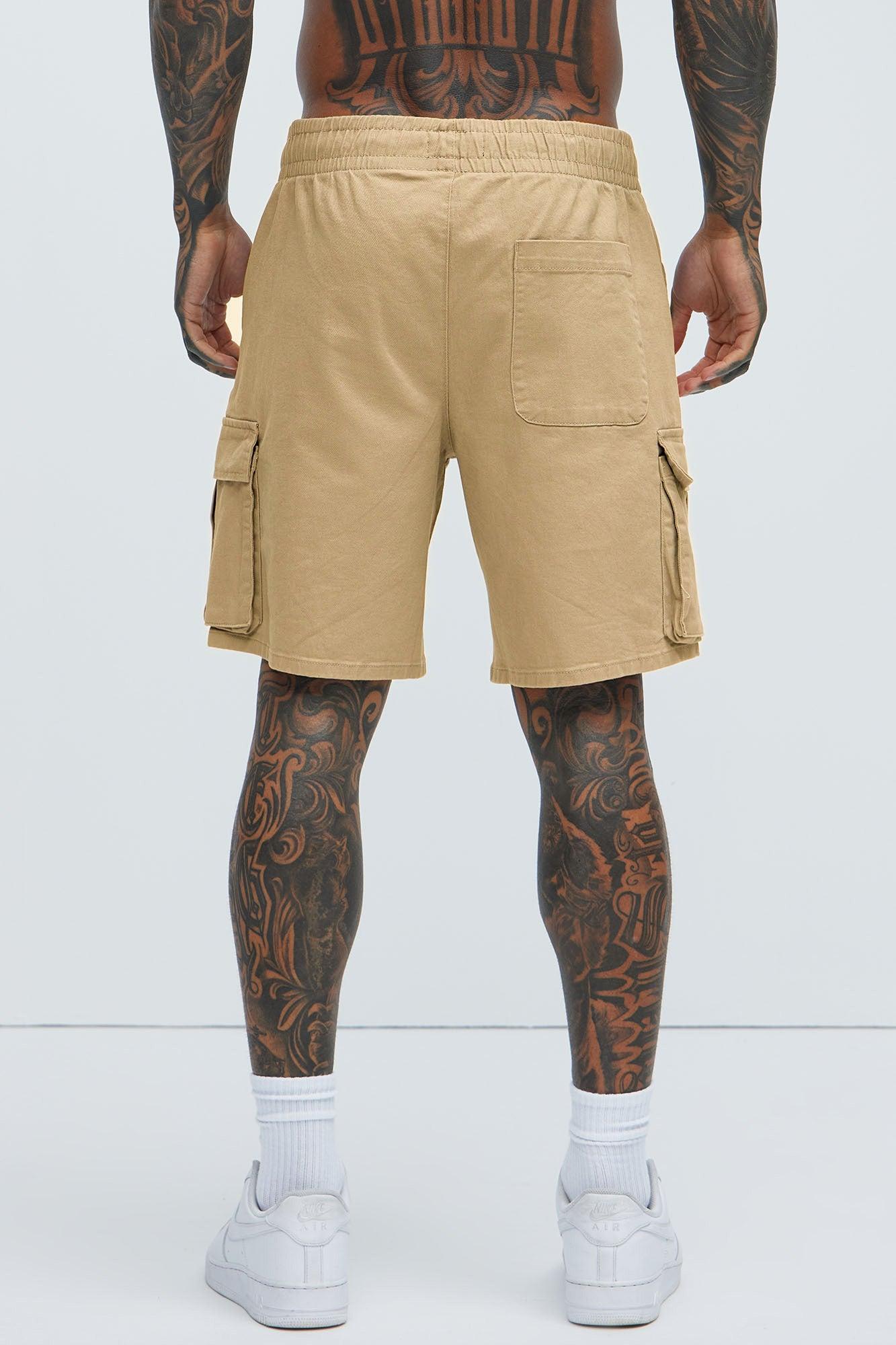 Twill Volley Cargo Shorts - Khaki Product Image