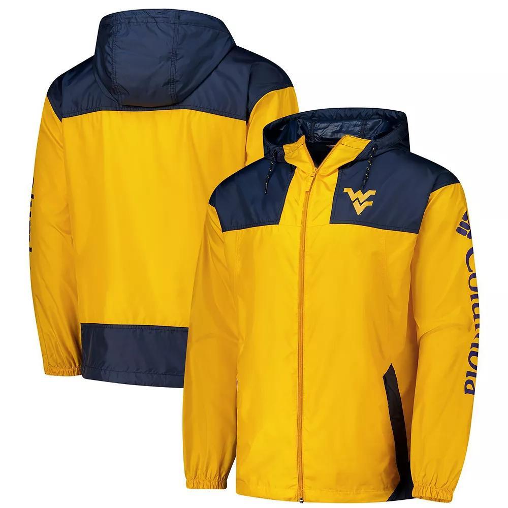 Men's Columbia Gold West Virginia Mountaineers Flash Challenger II Omni-Shade Full-Zip Windbreaker Jacket, Size: Large Product Image