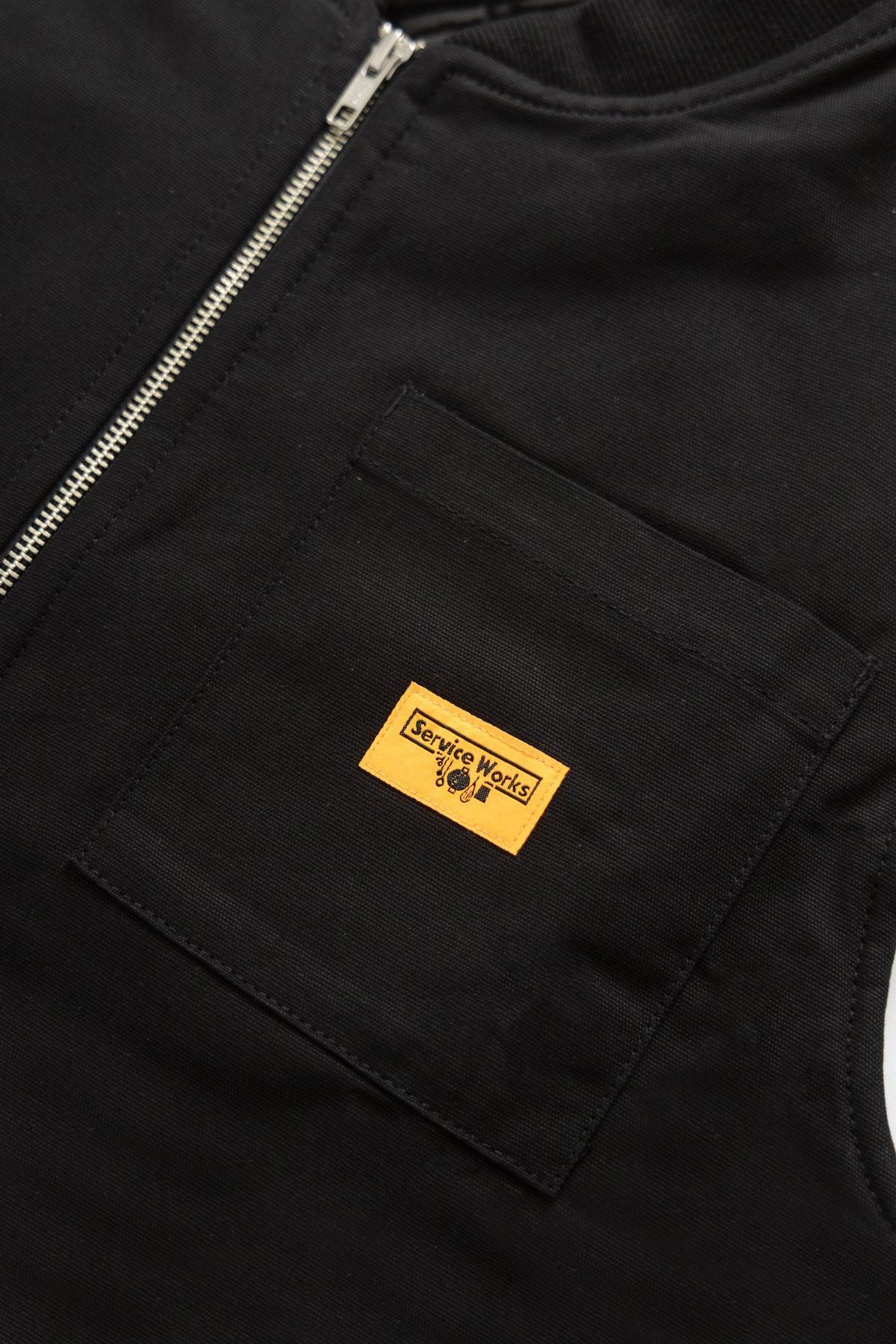 Padded Work Vest Jacket - Black Product Image