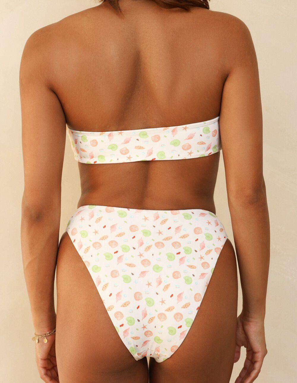 DIPPIN' DAISY'S Amalfi String Tie Bandeau Bikini Top - WHITE Product Image