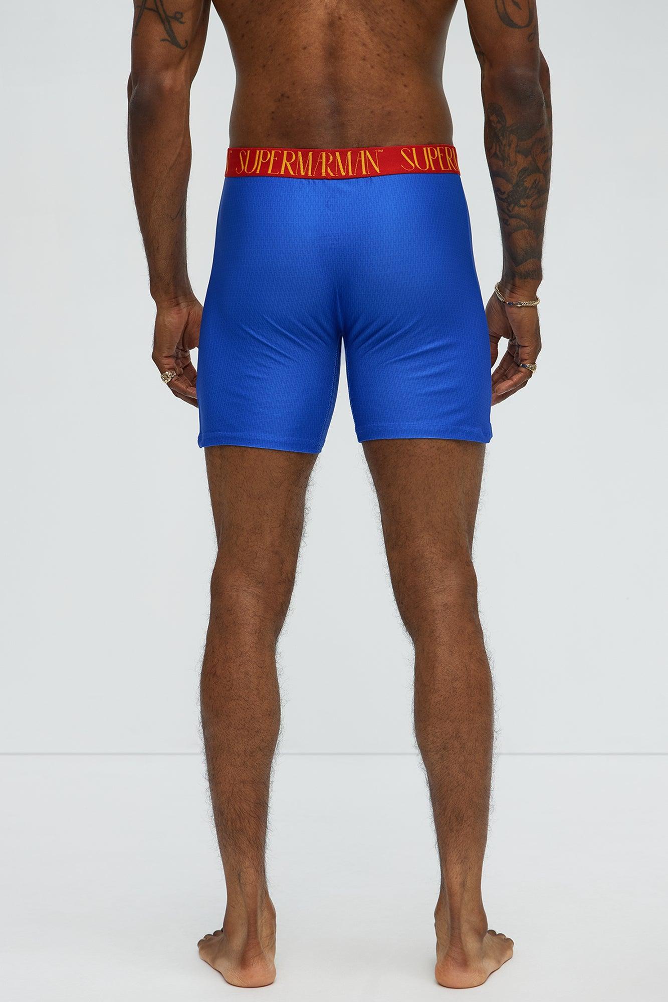 Superman Graphic Boxer Briefs - Blue/combo Product Image