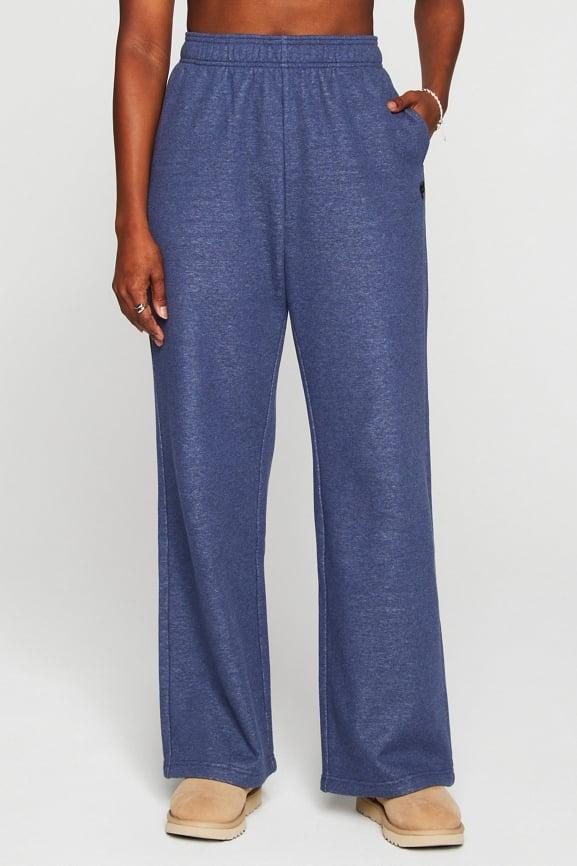 Cozy Fleece Wide Leg Sweatpant Product Image