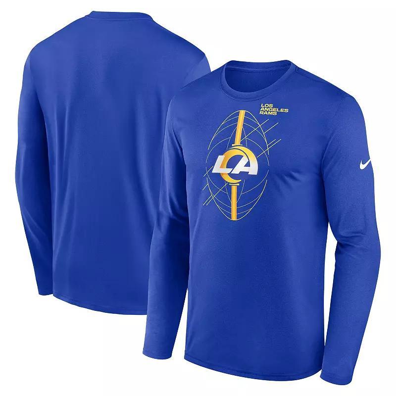 Men's Nike Royal Los Angeles Rams Legend Icon Long Sleeve T-Shirt, Size: Small, Blue Product Image