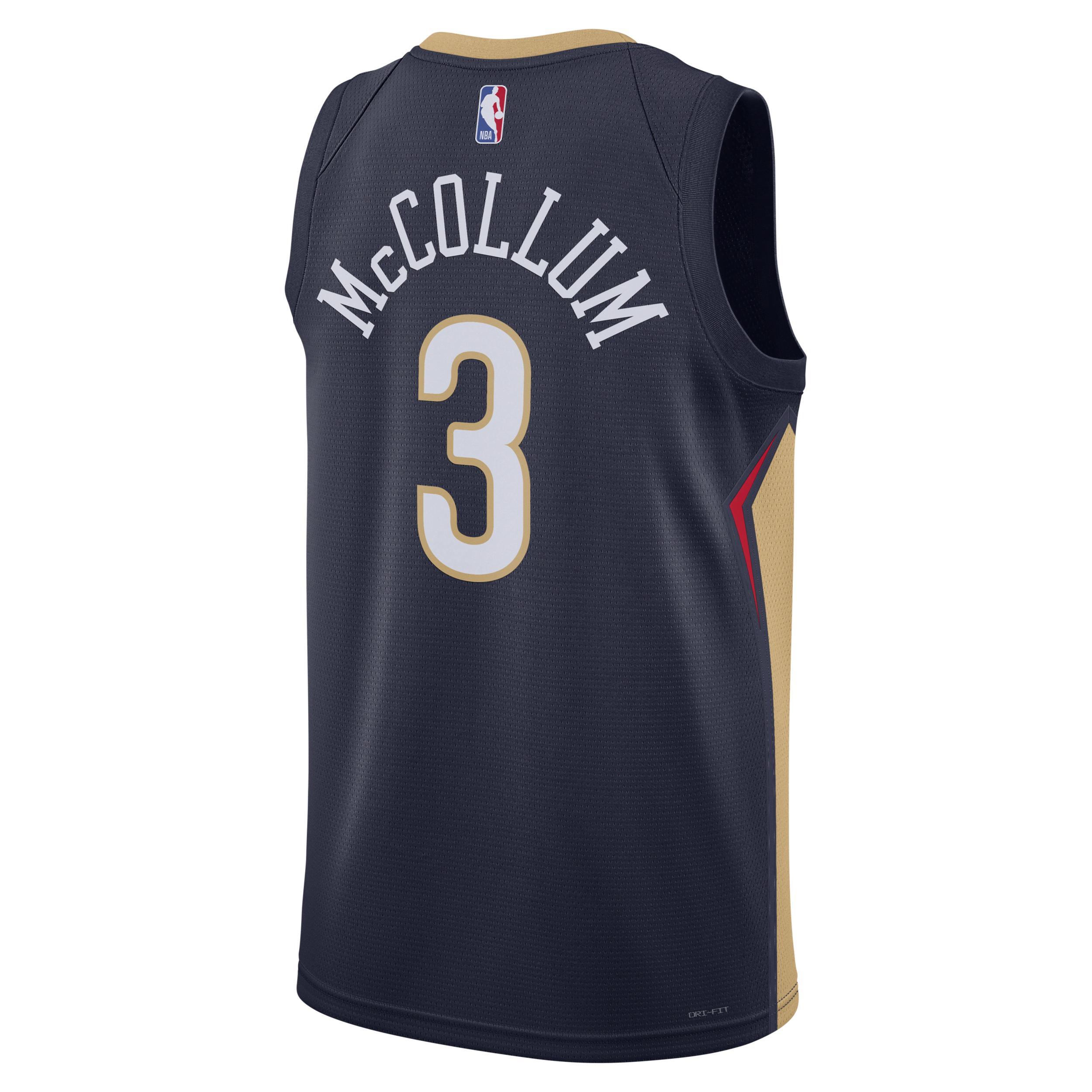 Unisex Nike C.J. McCollum Navy New Orleans Pelicans Swingman Jersey - Icon Edition, Adult Unisex, Size: XL, Blue Product Image