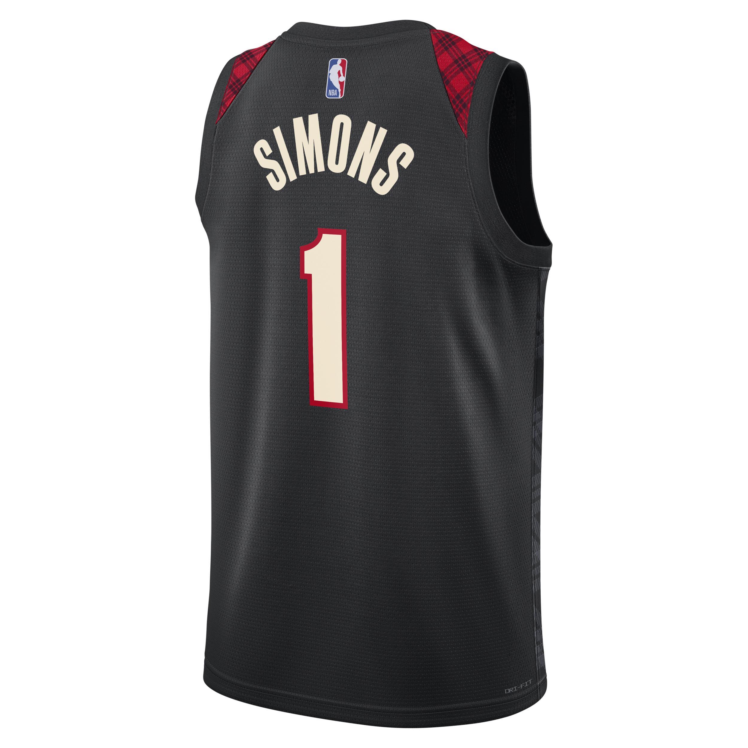 Anfernee Simons Portland Trail Blazers City Edition 2023/24 Nike Men's Dri-FIT NBA Swingman Jersey Product Image