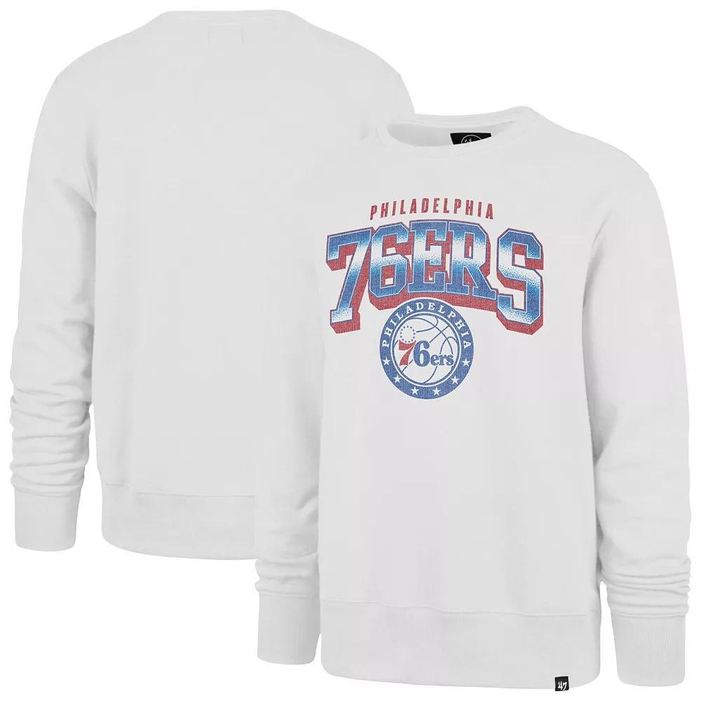 Men's '47 Cream Philadelphia 76ers Big & Tall Spotlight Headline Pullover Sweatshirt, Size: 4XB, 76r Beige Product Image