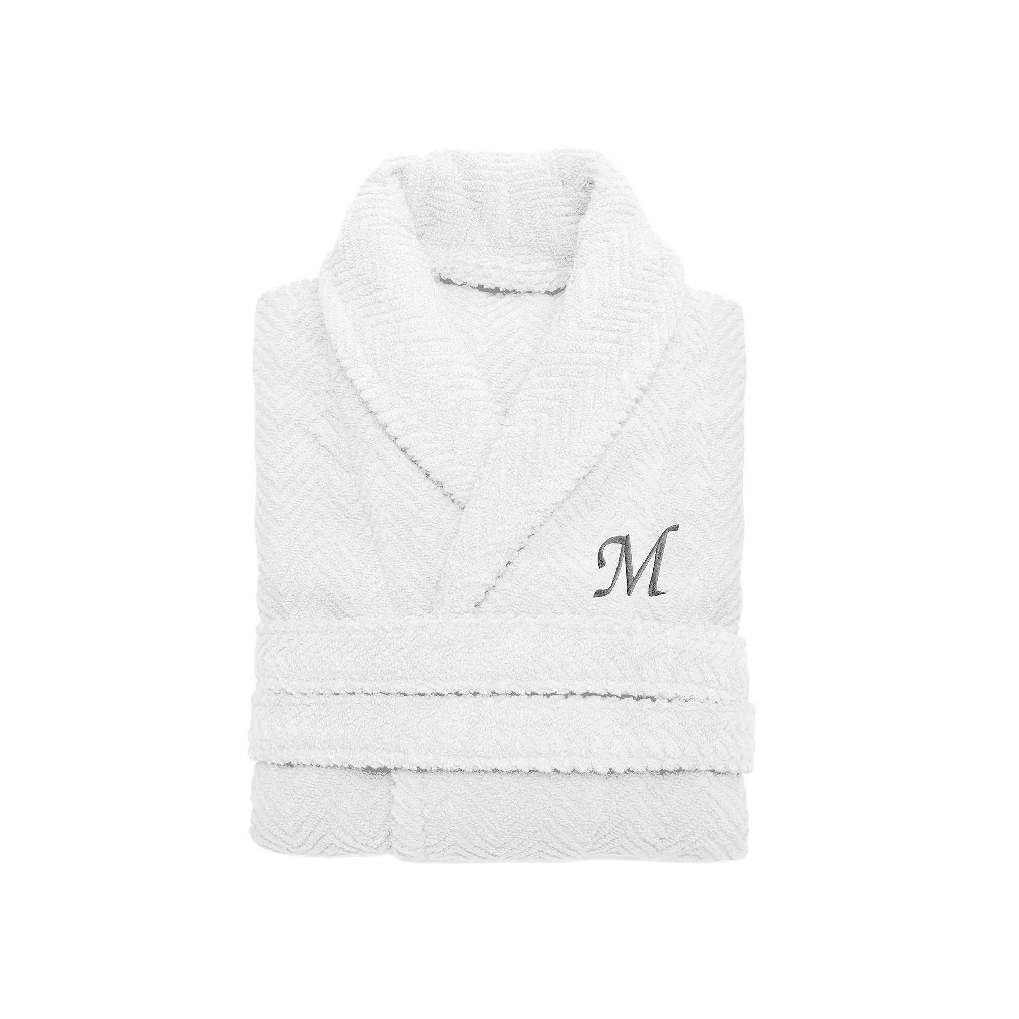 Linum Home Textiles Turkish Cotton Personalized Herringbone Weave Bathrobe, Womens Product Image
