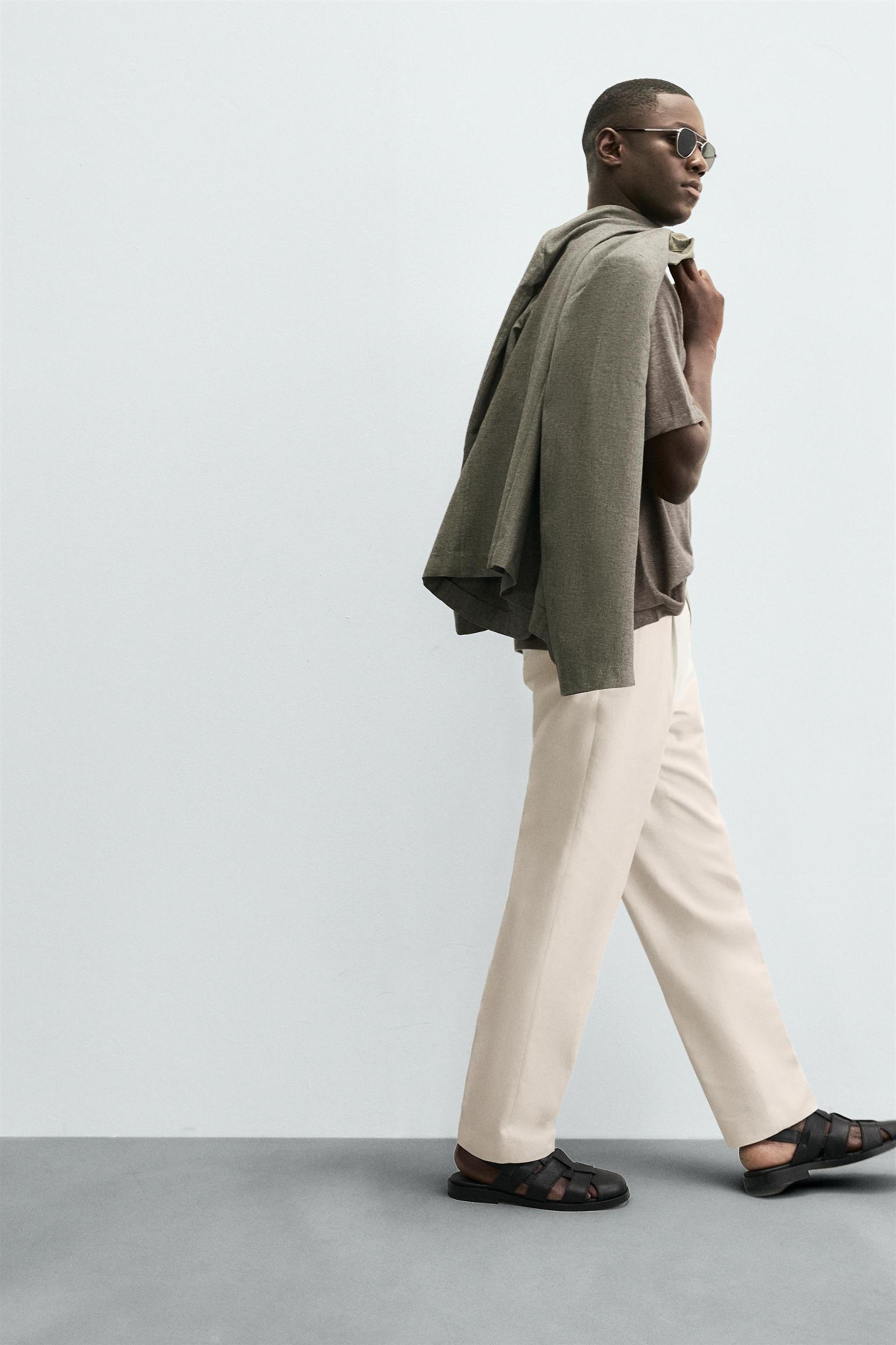 REGULAR FIT PLEATED PANTS Product Image