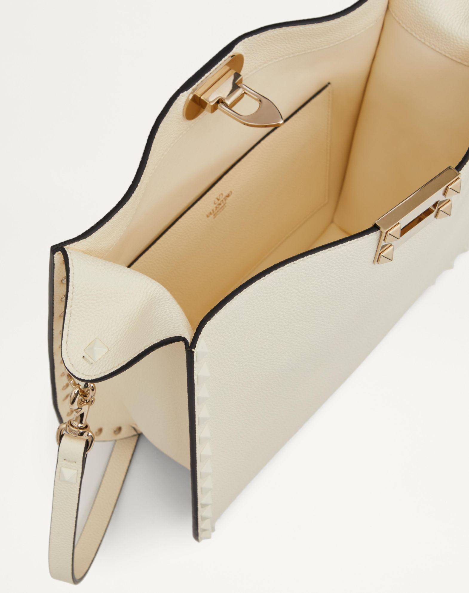 Rockstud Grainy Calfskin Hobo Bag Product Image