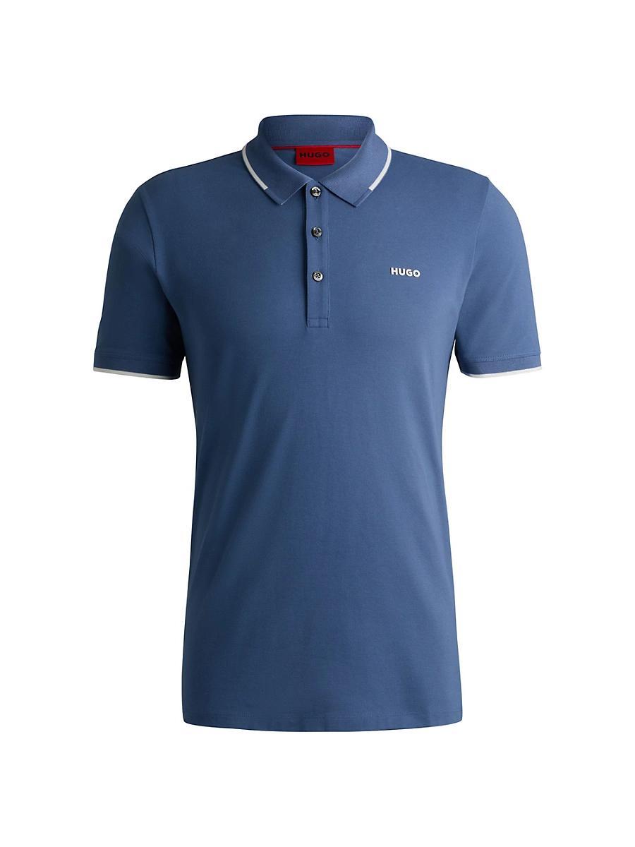 Mens Stretch Cotton Slim Fit Polo Shirt Product Image