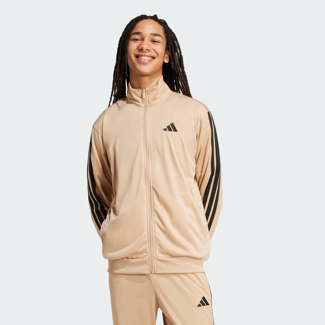 adidas 3-Stripes Tricot Regular Track Jacket Black XS Mens Product Image