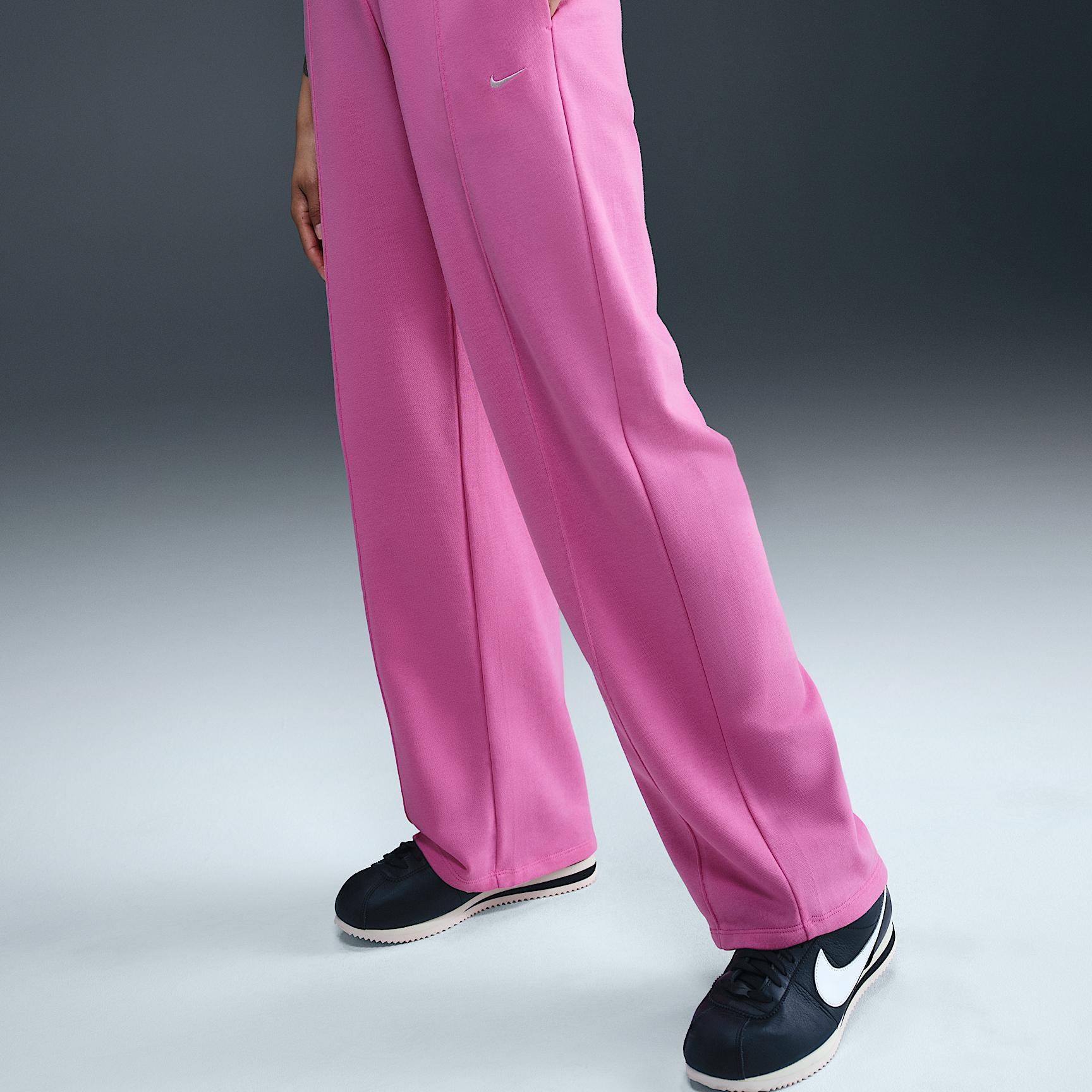 Women's Nike Sportswear Chill Terry Mid-Rise French Terry Open-Hem Sweatpants Product Image