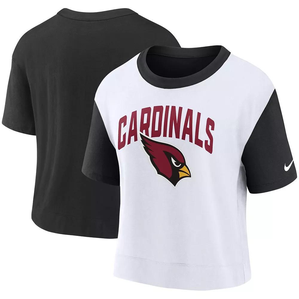 Women's Nike Black/White Arizona Cardinals High Hip Fashion T-Shirt, Size: 2XL Product Image