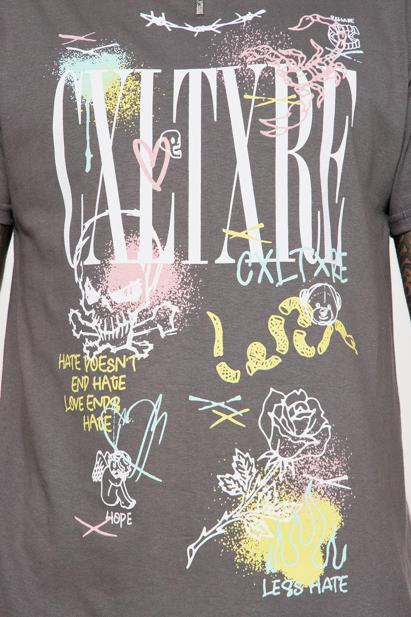 Culture Collage Short Sleeve Tee - Charcoal Product Image
