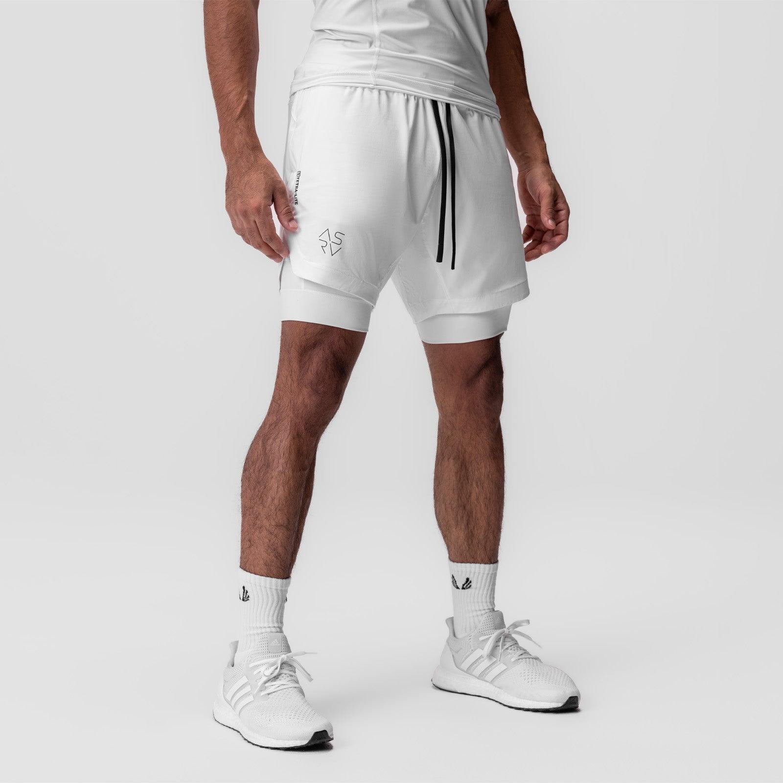 0866. Tetra-Lite® 7" Liner Short - White "Cyber"/White Product Image