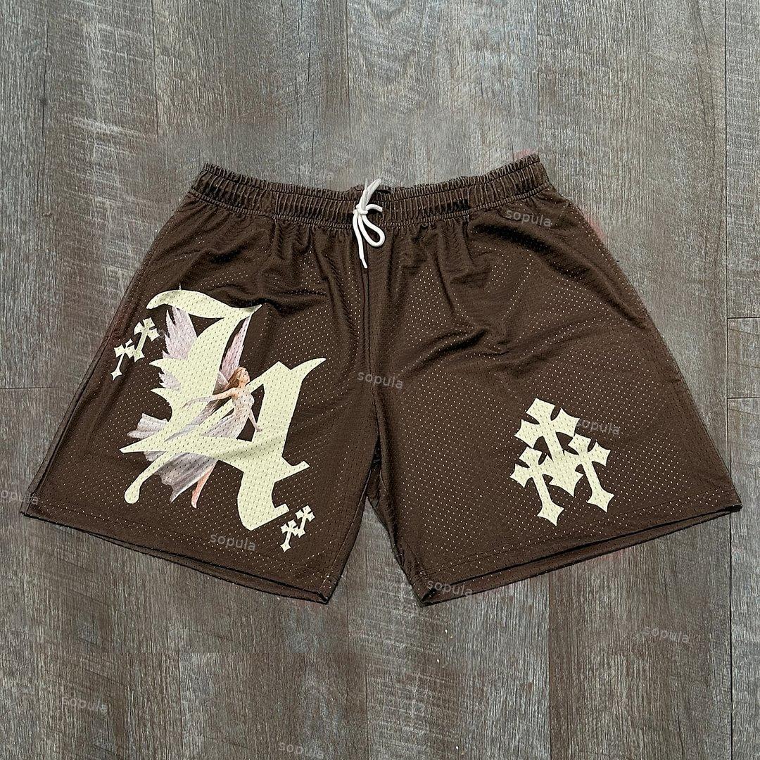 Sopula La Angel Cross Graphics Mesh Shorts Product Image
