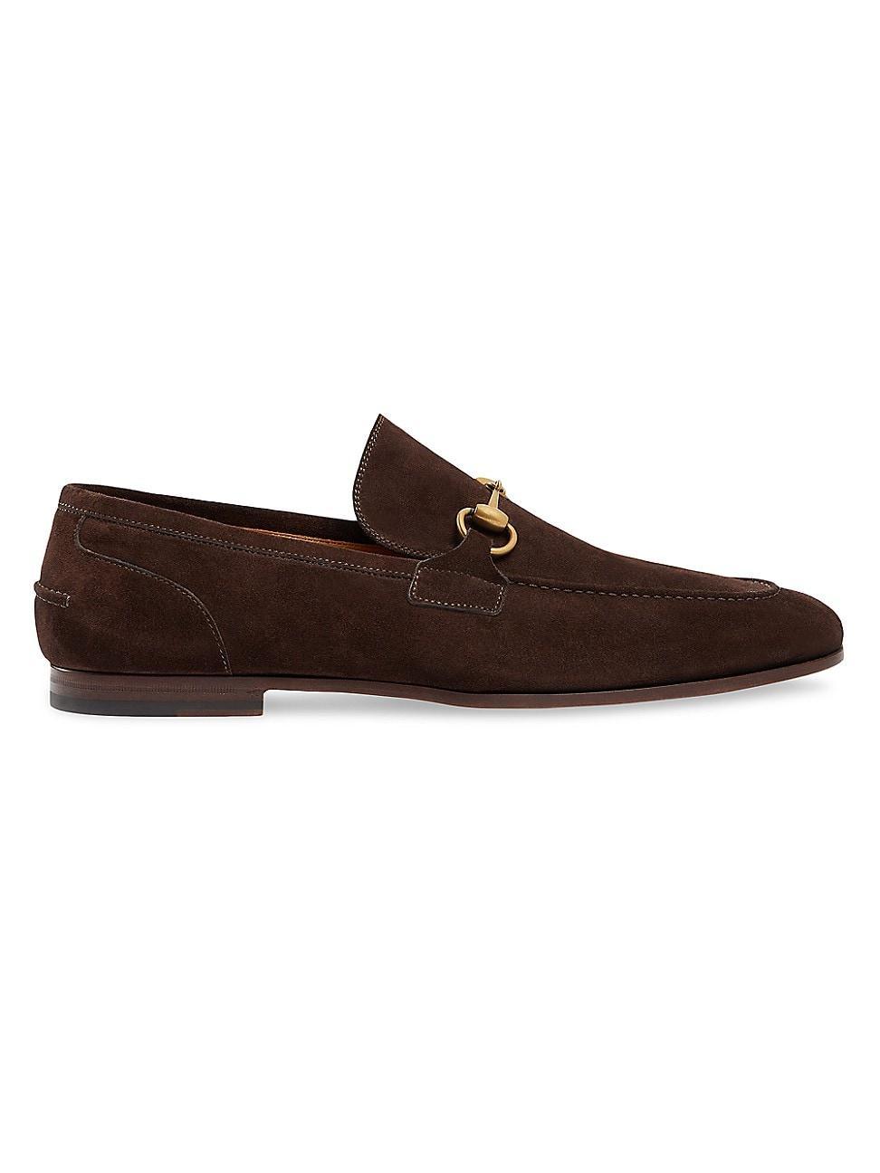 Ferragamo Mens Bloom Leather Loafers Product Image