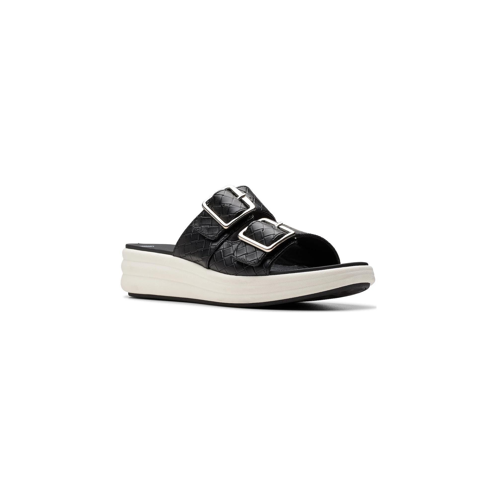 Clarks® Cloudsteppers Drift Women's Buckle Sandals, Size: 8.5 Medium, Black Product Image