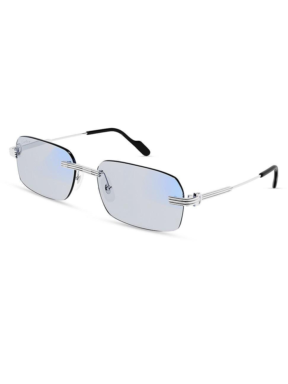 Mens 58MM Rectangular Sunglasses Product Image