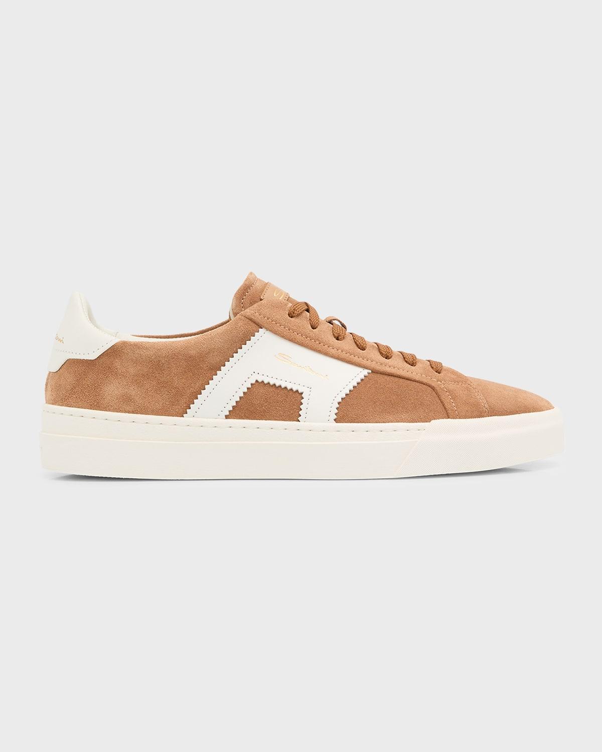 Mens Double-Buckle Lace-Up Sneakers Product Image