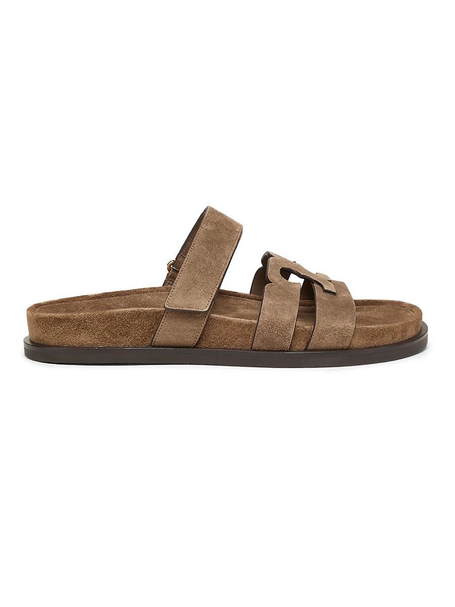 Womens Ines Logo-Detailed Leather Slide Sandals Product Image