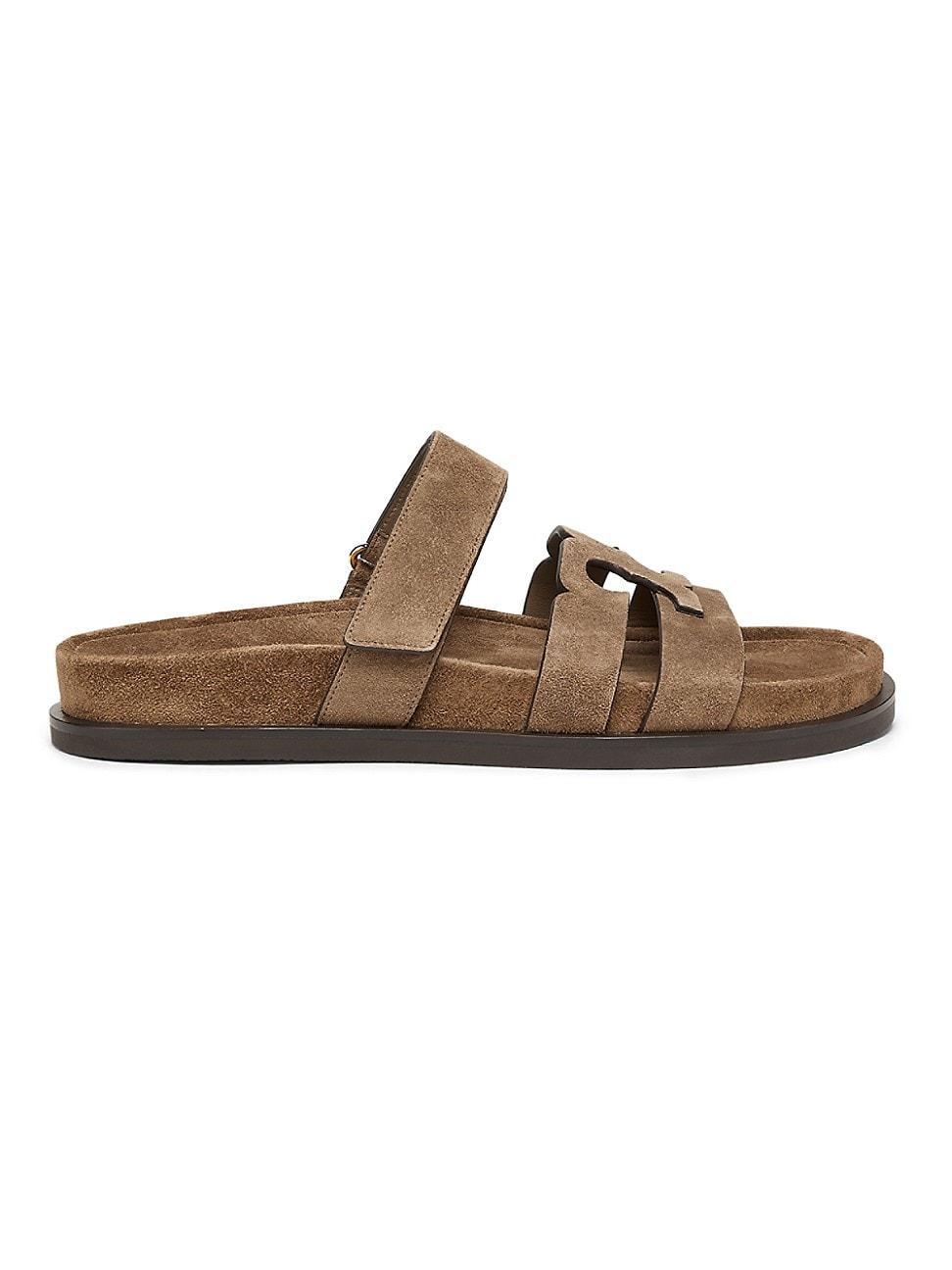 Womens Ines Logo-Detailed Leather Slide Sandals Product Image