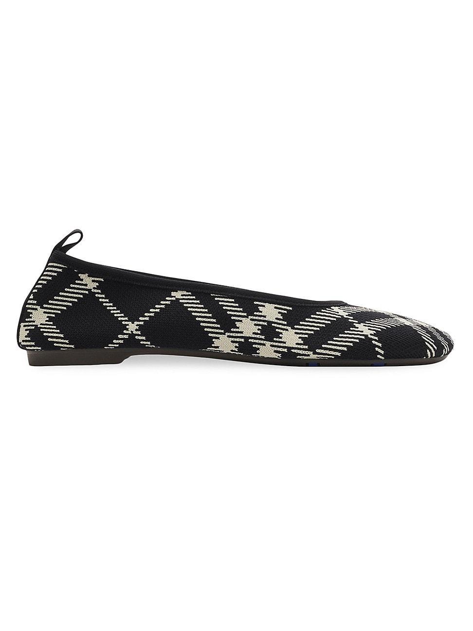 Baby Check Knit Ballerina Flats Product Image