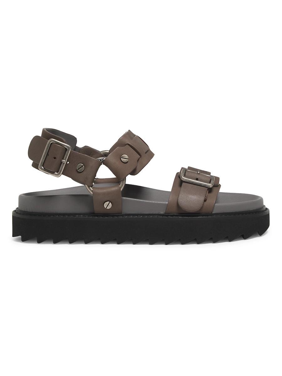 Womens Balius Logo-Embossed Leather Sandals Product Image