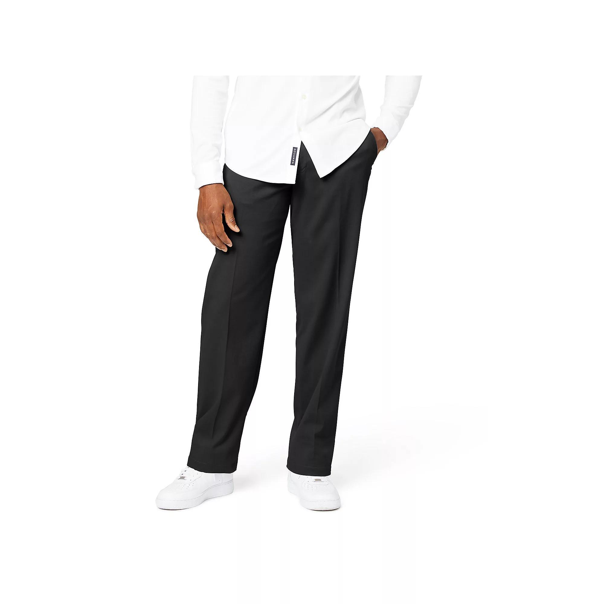 Men's Dockers® Stretch Easy Khaki Relaxed-Fit Flat-Front Pants, Size: 36X30, Black Product Image